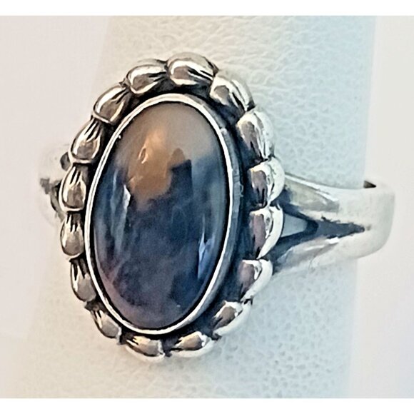 Native American Vintage Bell Trading Post petrified wood ring s6.5 (1592) - Picture 1 of 8